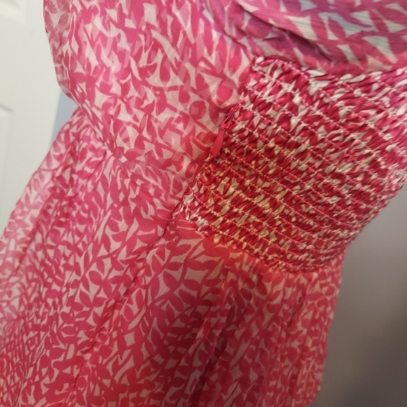 Karen Kane Pink And White Blouse Size Medium - Picture 5 of 8